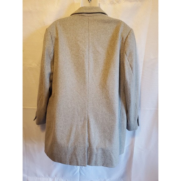 ELLOS Women's Plus Long Boyfriend Wool Blazer Size 22 Light Gray Striped Lining - Picture 7 of 12